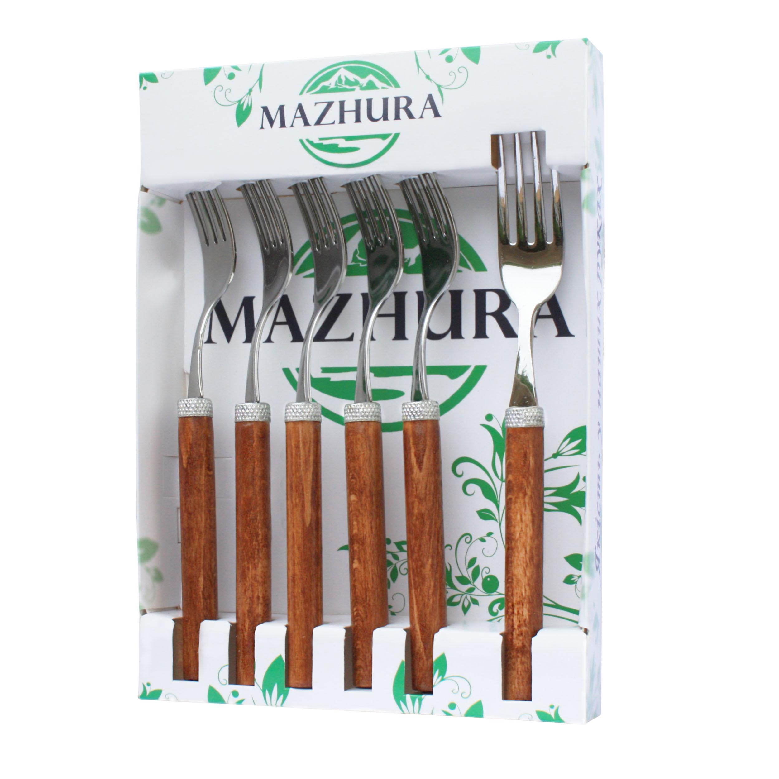 Набор вилок Mazhura Wood walnut 6 приборов (mz505658)