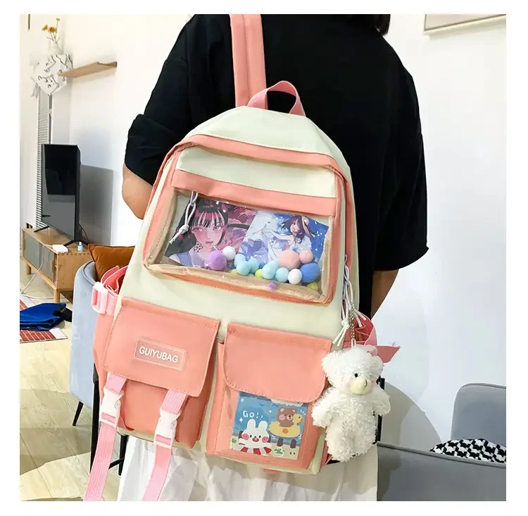 Шкільний набір для дівчинки-підлітка SG406-4 4в1 портфель/пенал/косметичка/сумка-шоппер Білий/Рожевий (DR014350) - фото 5 Шкільний набір для дівчинки-підлітка SG406-4 4в1 портфель/пенал/косметичка/сумка-шоппер Білий/Рожевий (DR014350) - фото 5