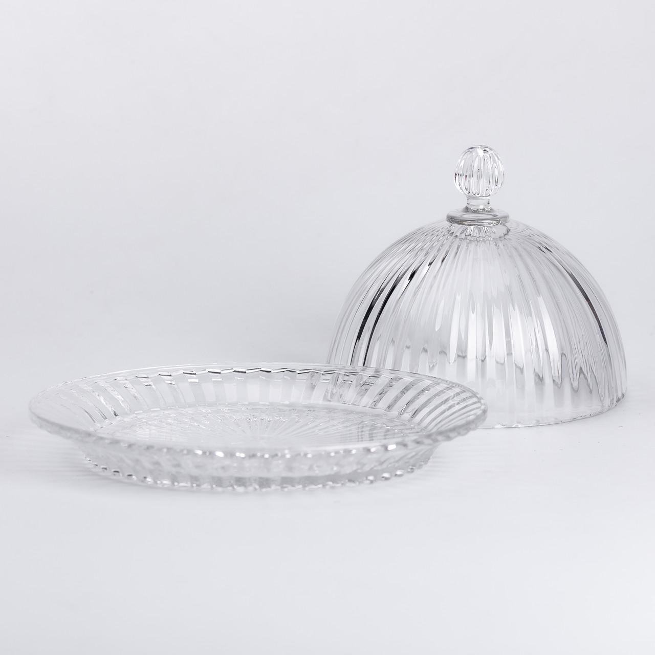 Блюдо для закусок із кришкою скляне 20 см (HP-YH-43) - фото 4 Блюдо для закусок із кришкою скляне 20 см (HP-YH-43) - фото 4