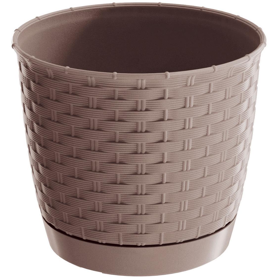 Горшок для цветов Ratolla 300 мм круглый с подставкой Мокка (70767-7529)