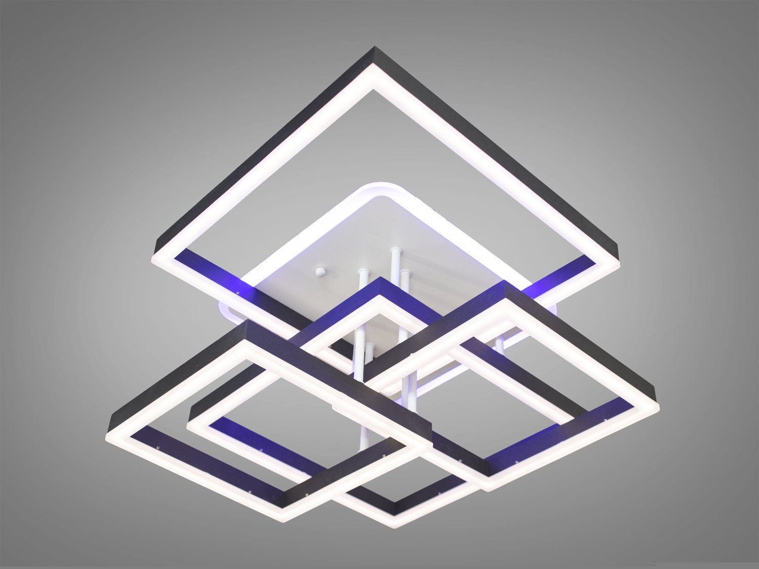 Люстра светодиодная 145 Вт Черный/Белый (7001) - фото 3 Люстра светодиодная 145 Вт Черный/Белый (7001) - фото 3