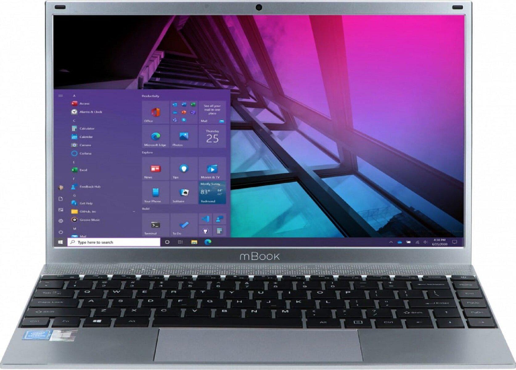 Ноутбук Maxcom mBook 14" IPS Celeron J4125 RAM 256 Gb SSD Windows 10 Home 8 Gb Світло-сірий