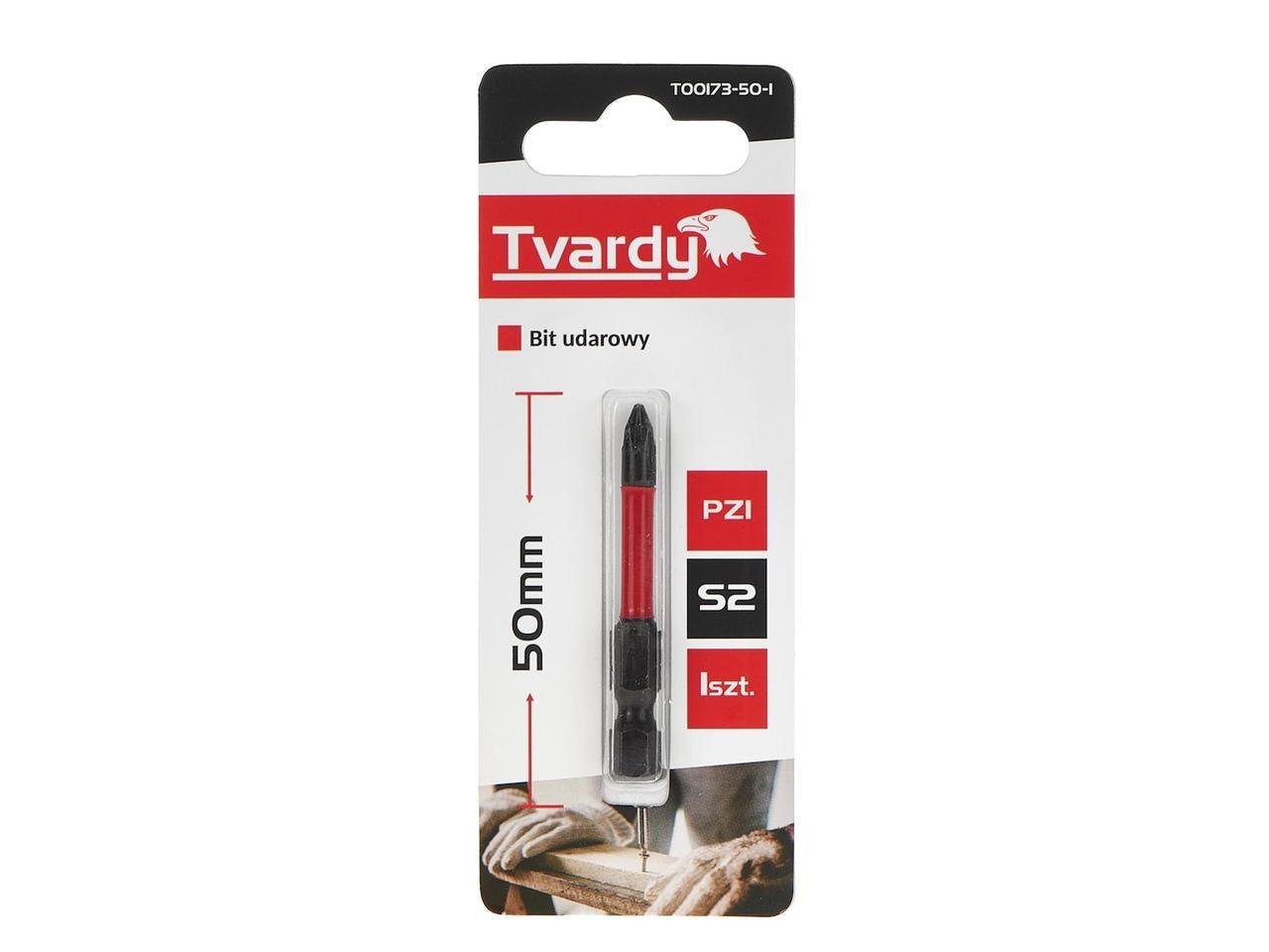 Біта ударна Tvardy Pozidriv Pz1 x 50 мм (T00173-50-1) - фото 1