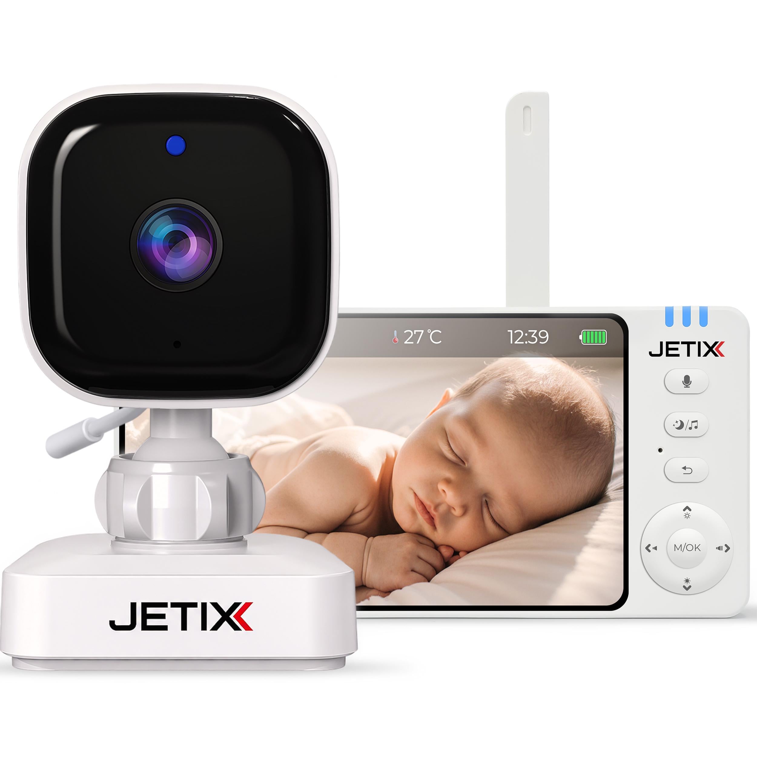 Видеоняня портативная JETIX BabyCam 5 PLUS с большим HD-экраном и держателем (BC01-1)