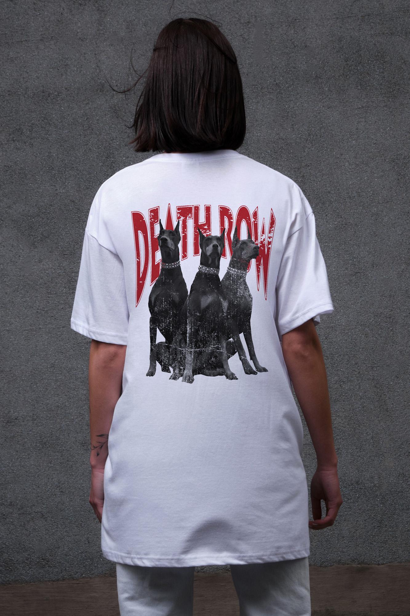 Футболка женская Without Deathrow с принтом оверсайз S/M White (S8049461)