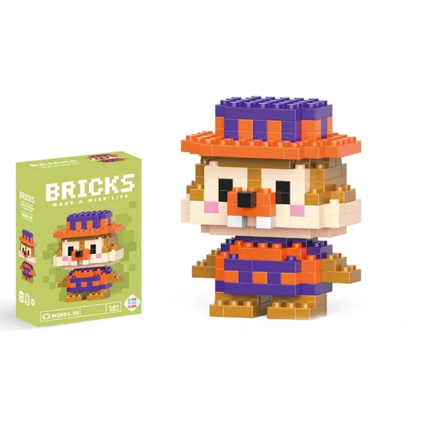 Конструктор фигурка BRICKS пиксели Чип и Дейл 221 деталей (W036)