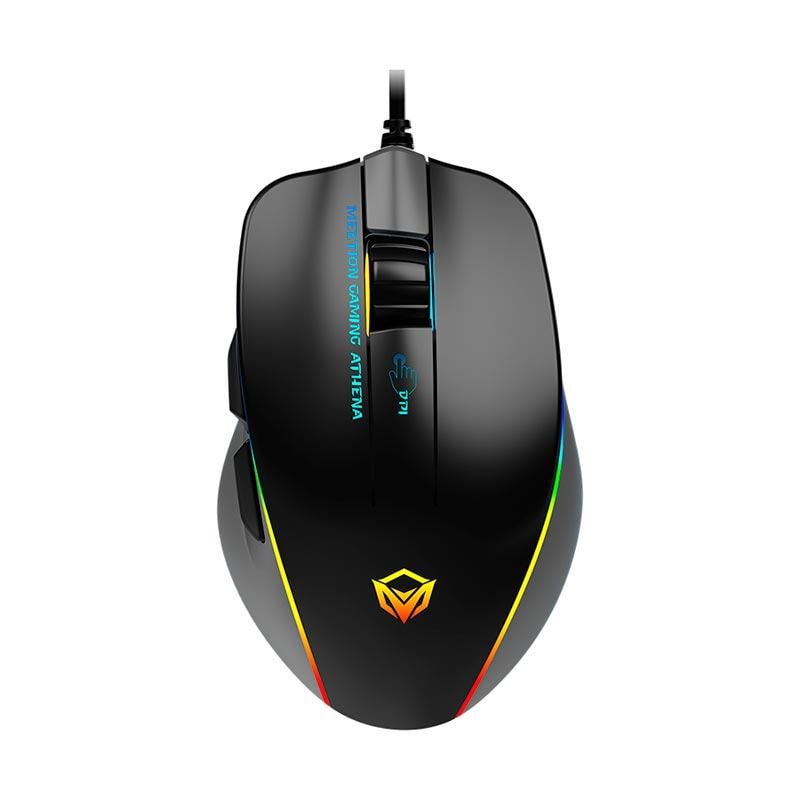 Комп'ютерна мишка ігрова MEETION GM23 з RGB-підсвічуванням USB 1,8 м Чорний (26449461)