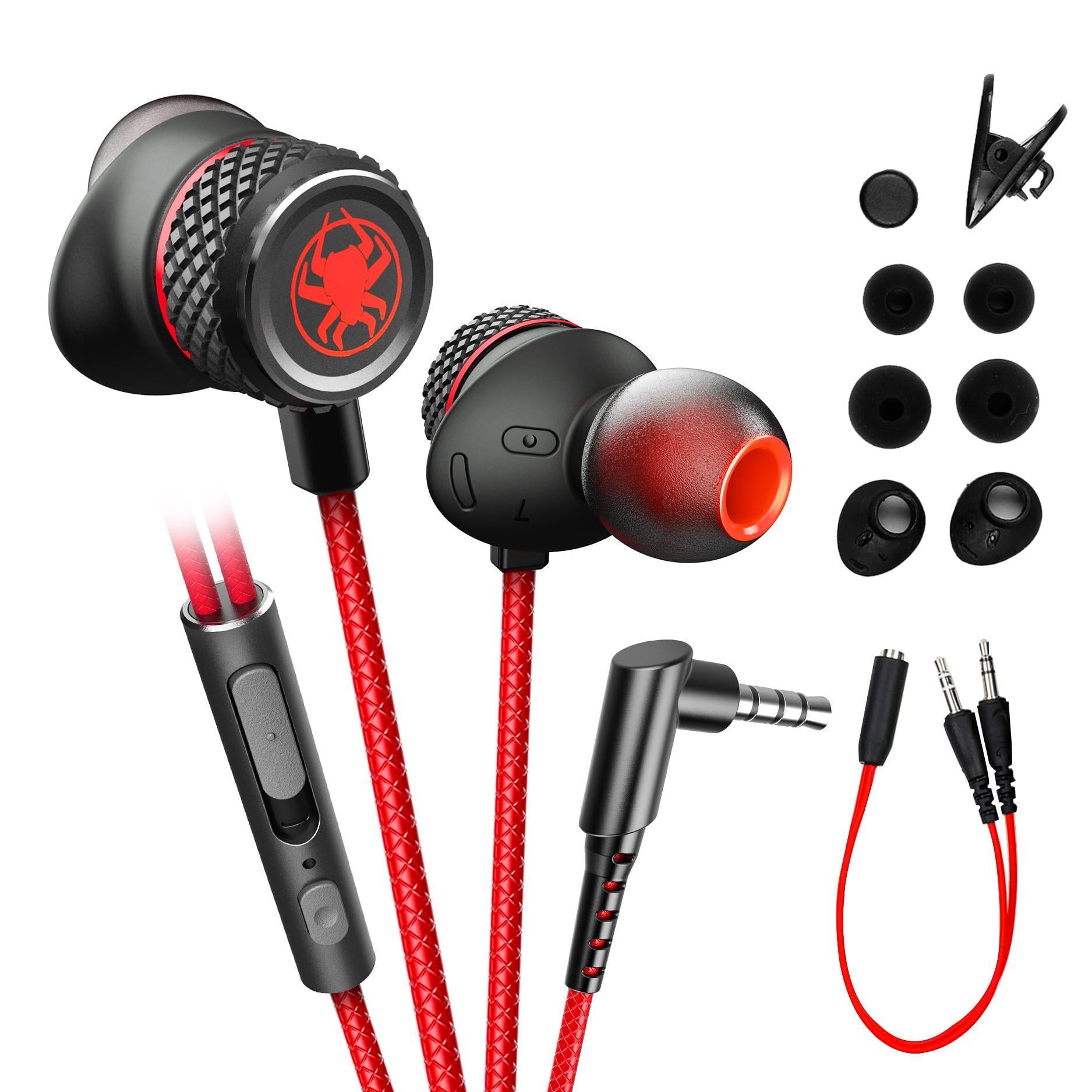 Наушники проводные Plextone G15 с аудио адаптером 2х3,5 мм Red (mini-Jack)