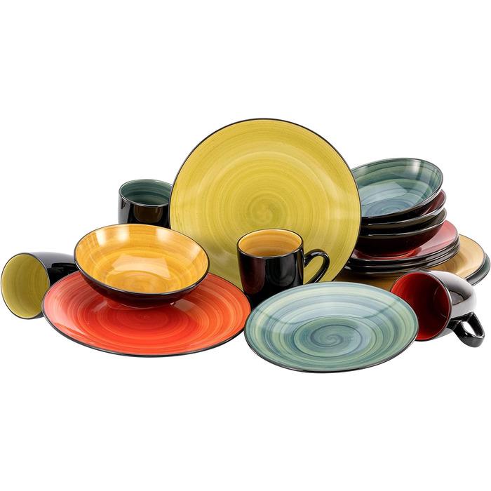 Столовий сервіз Creatable Samoa на 4 персони 16 пр. Різнокольоровий (33494350)