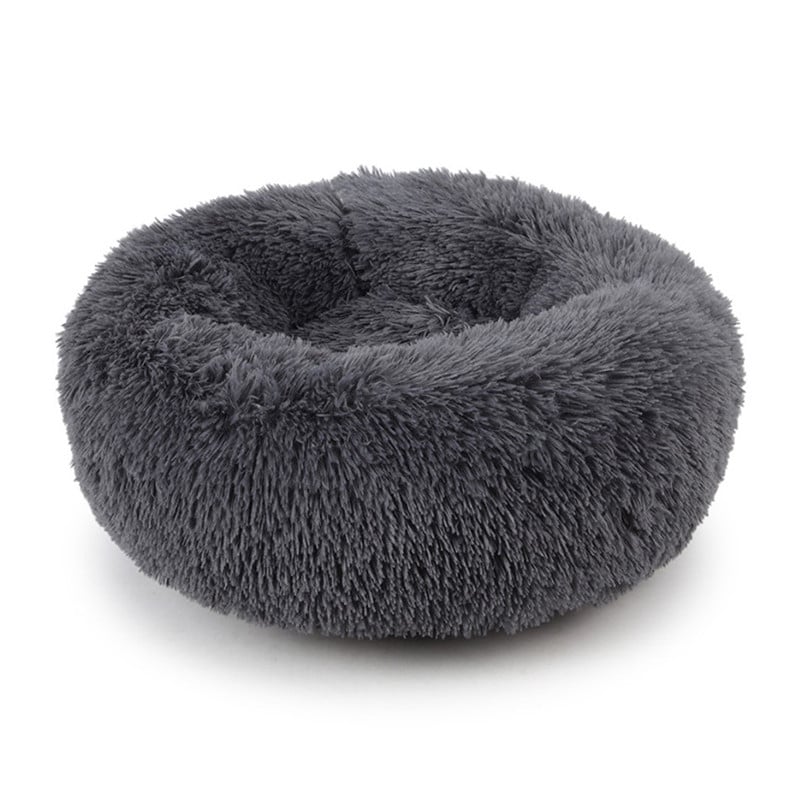 Подушка-лежак Taotaopets 552201 L для котов и собак круглый Dark Grey