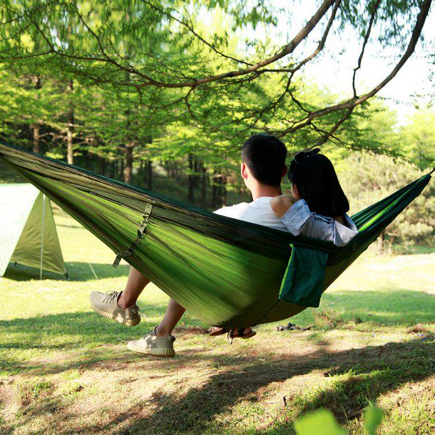 Туристичний гамак з москитною сіткою тканий UKC Hammock Net Зелений (90b48fbe) - фото 4