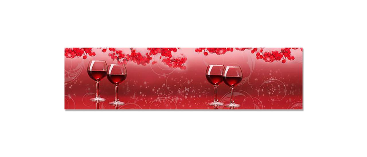 Наклейка виниловая на кухню Zatarga Бокал красного вин 650х2500 мм (1289777136)