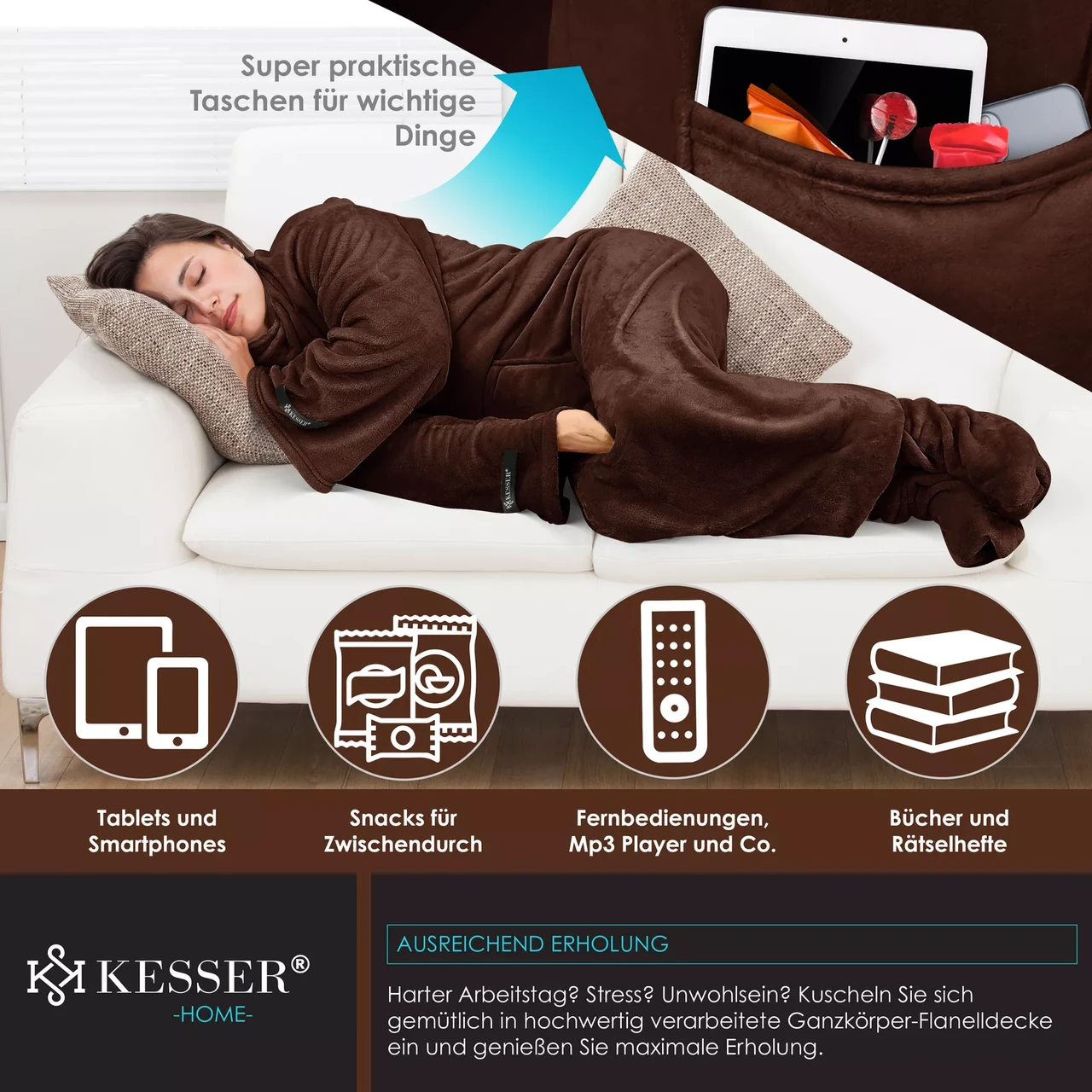 Ковдра-плед KESSER 200x140 см (225262457139br-200x140) - фото 6 Ковдра-плед KESSER 200x140 см (225262457139br-200x140) - фото 6