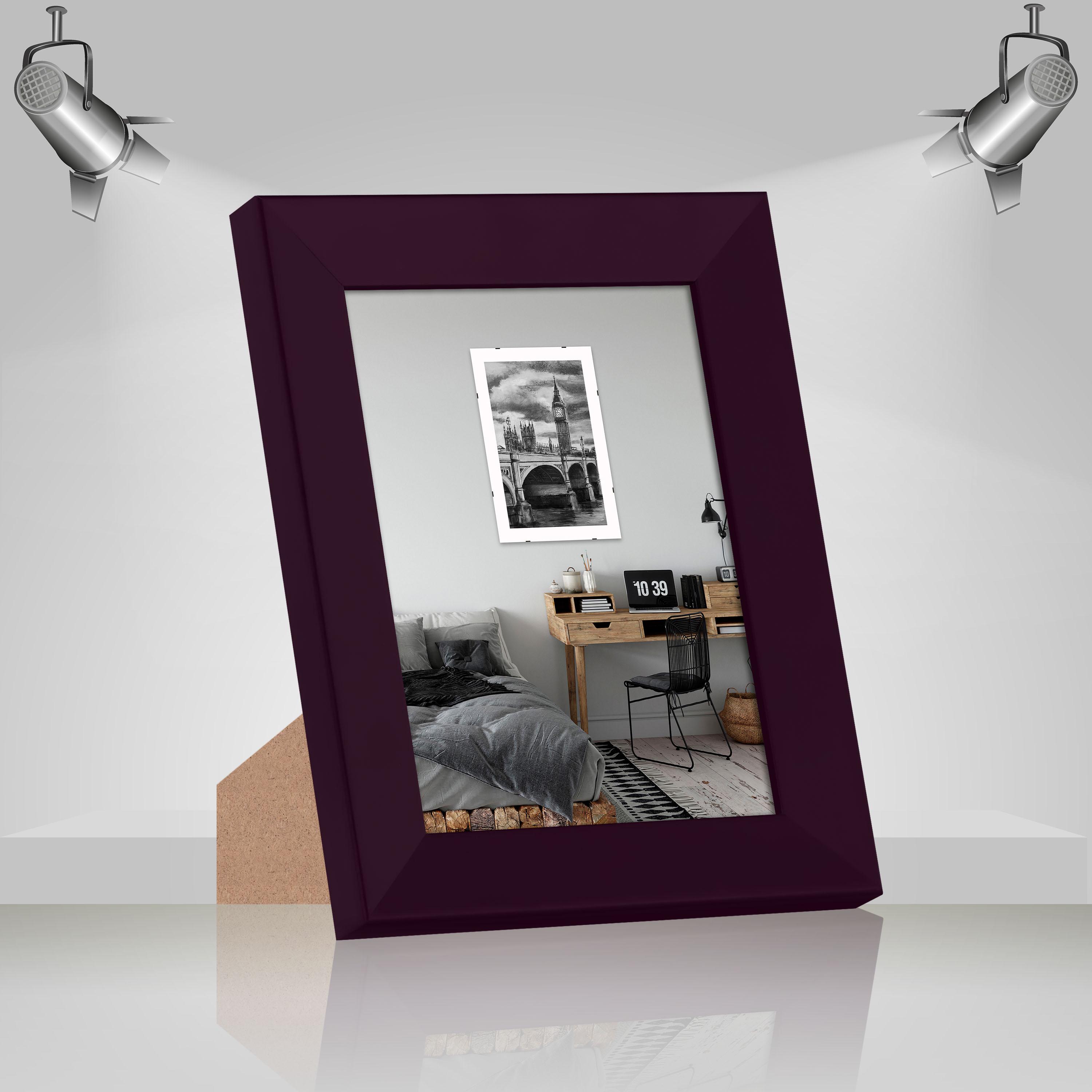 Фоторамка деревянная EmojiFrame 15х20 см AH3322-02 антибликовое стекло 2 мм с ножкой Фиолетовый - фото 2 Фоторамка деревянная EmojiFrame 15х20 см AH3322-02 антибликовое стекло 2 мм с ножкой Фиолетовый - фото 2