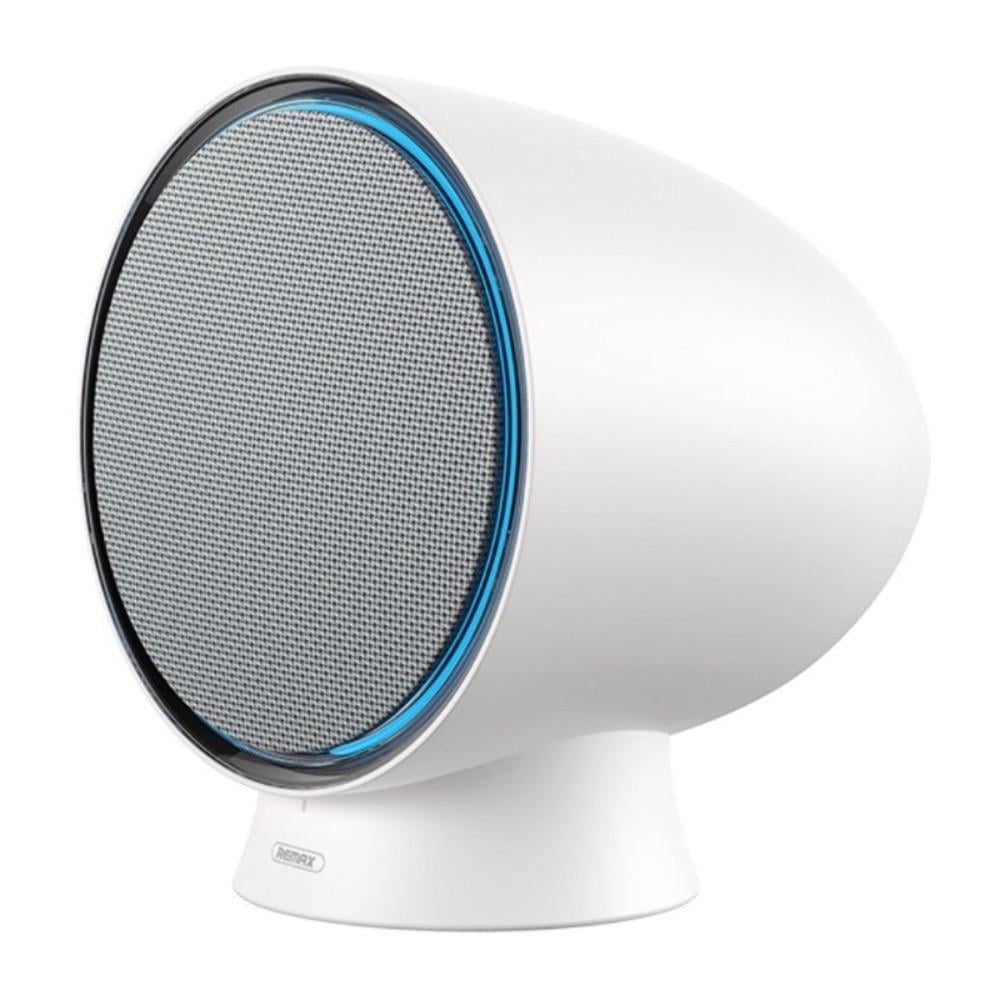 Портативная колонка Bluetooth Remax RB-H9 mini TWS с LED подсветкой и пультом Белый