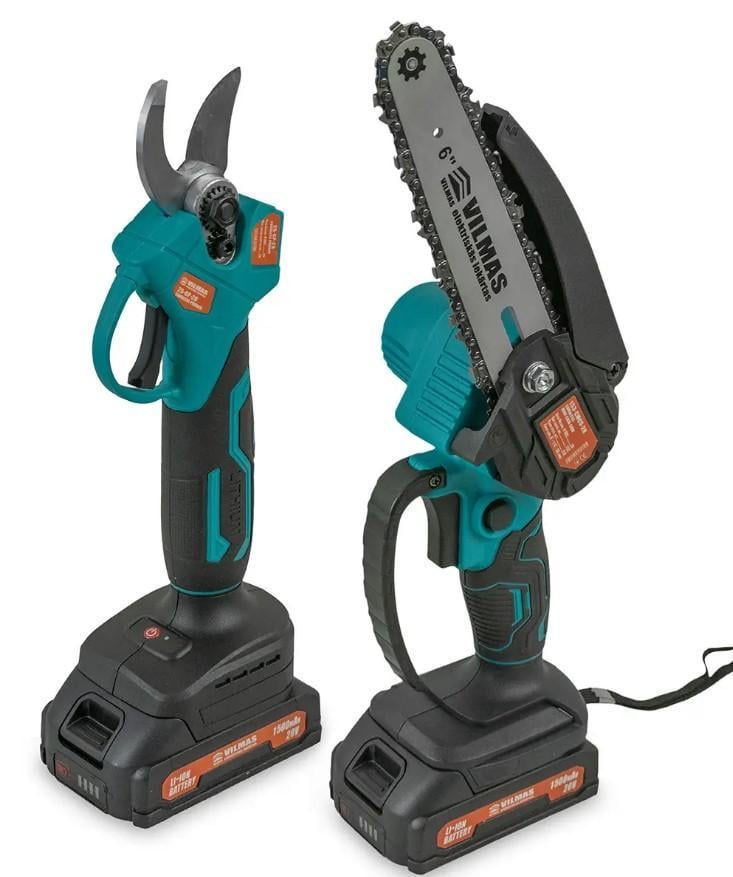 Набір акумуляторного інструменту міні-пила VILmAS 153-CMCS-20/секатор VILmAS 25-CP-20/подовжувач VS'3000 (30775832) - фото 3 Набір акумуляторного інструменту міні-пила VILmAS 153-CMCS-20/секатор VILmAS 25-CP-20/подовжувач VS'3000 (30775832) - фото 3