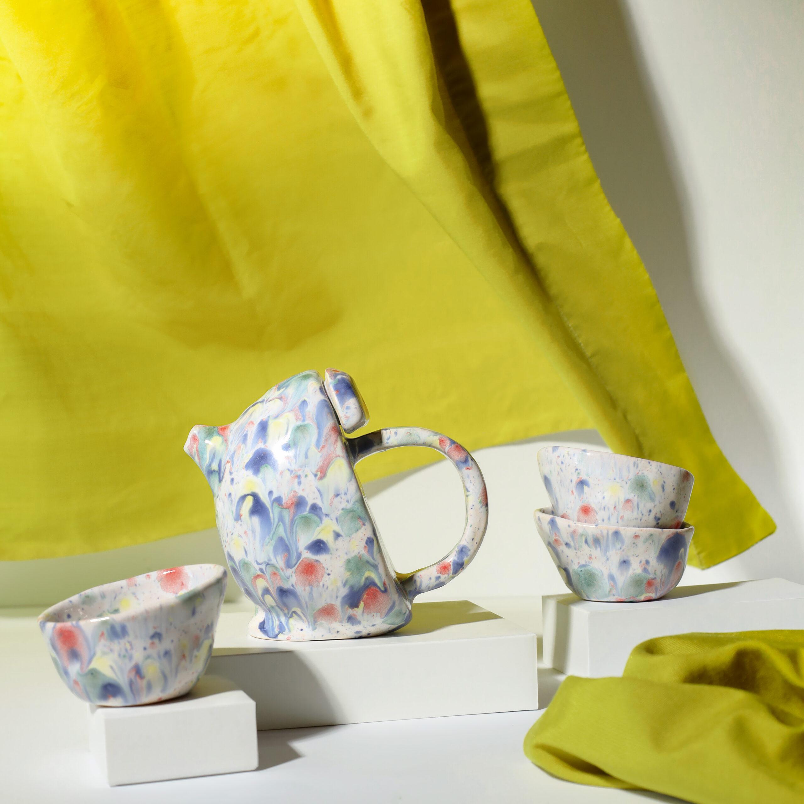 Набір для чайної церемонії Арлекін ручної роботи (TS-02) - фото 3 Набір для чайної церемонії Арлекін ручної роботи (TS-02) - фото 3