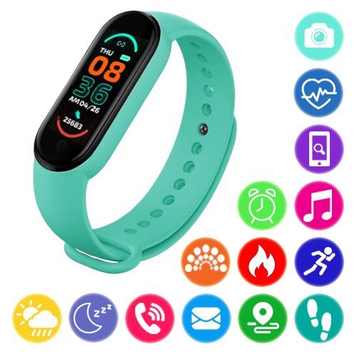 Фитнес-браслет FitPro Smart Band M6 Bluetooth 80 mAh Green (tf4614) - фото 2