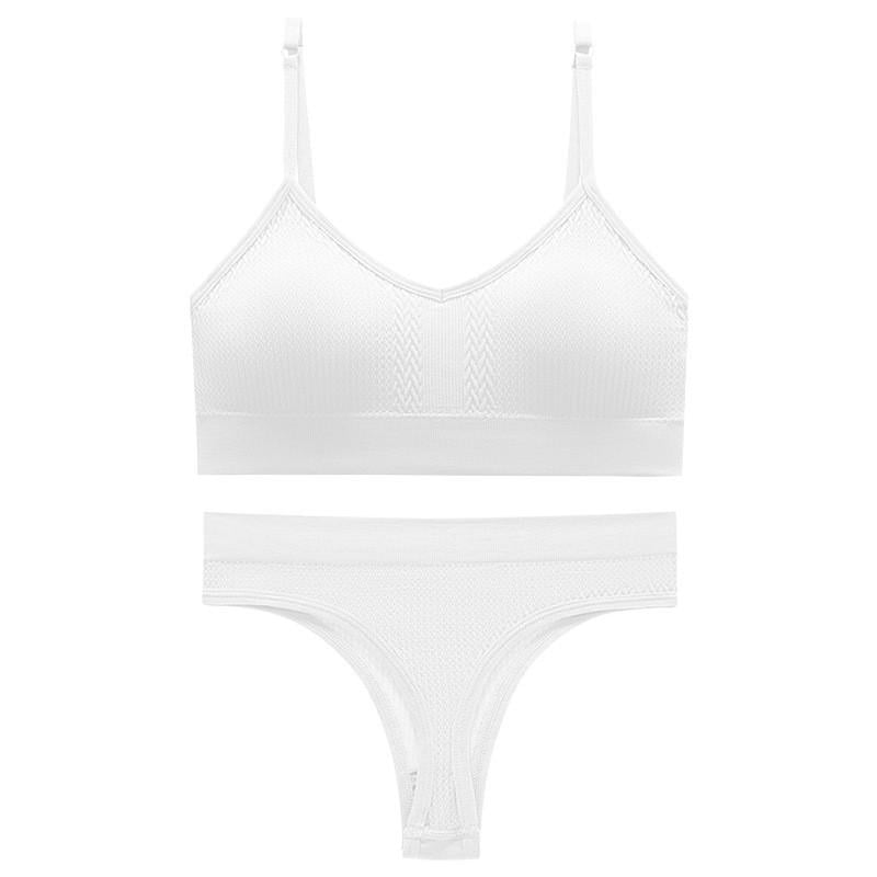 Комплект нижнего белья женского Lesko 6608# Косичка трусы и топ L Белый (27639489) - фото 3 Комплект нижнего белья женского Lesko 6608# Косичка трусы и топ L Белый (27639489) - фото 3