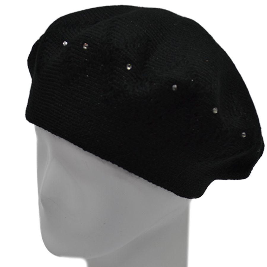 Берет женский Lirus Варена двойной шерстяной Черный (70125)