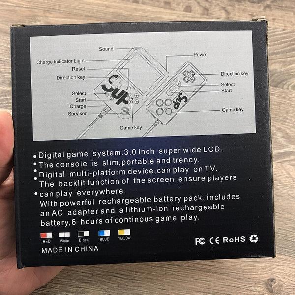 Приставка портативна з джойстиком Sup Retro Dendy 400в1 Game Box 3" на двох Чорний (8283) - фото 9 Приставка портативна з джойстиком Sup Retro Dendy 400в1 Game Box 3" на двох Чорний (8283) - фото 9
