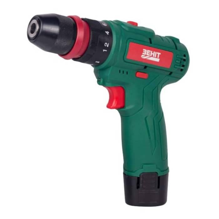 Шуруповерт акумуляторний Зеніт ЗША-12/15 DFR 1500 mAh Green (853786)