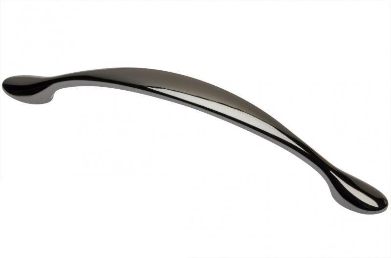 Мебельная ручка GTV CAMAIO C-128 мм L-160 мм Черный хром (UZ-CAMAI-128-12)