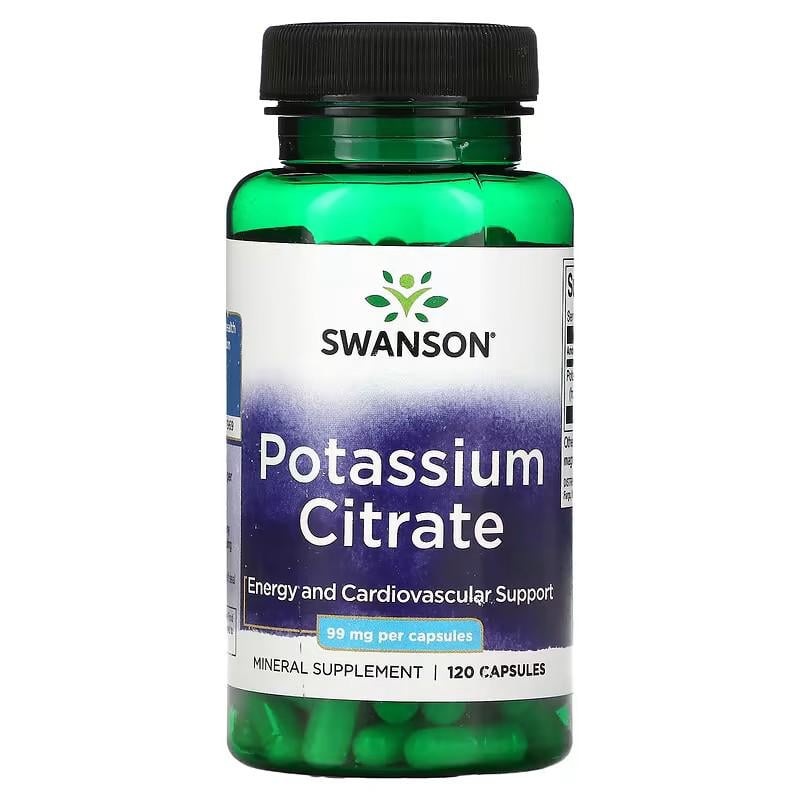 Калий Swanson Potassium Citrate 99 мг 120 caps (SWU395)