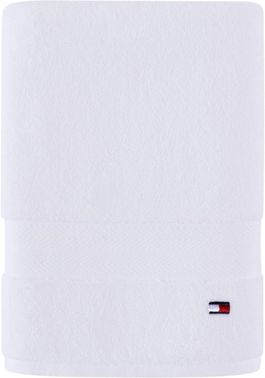 Полотенце банное Tommy Hilfiger Modern American Solid Cotton Bath Towel Белое (2035013584)