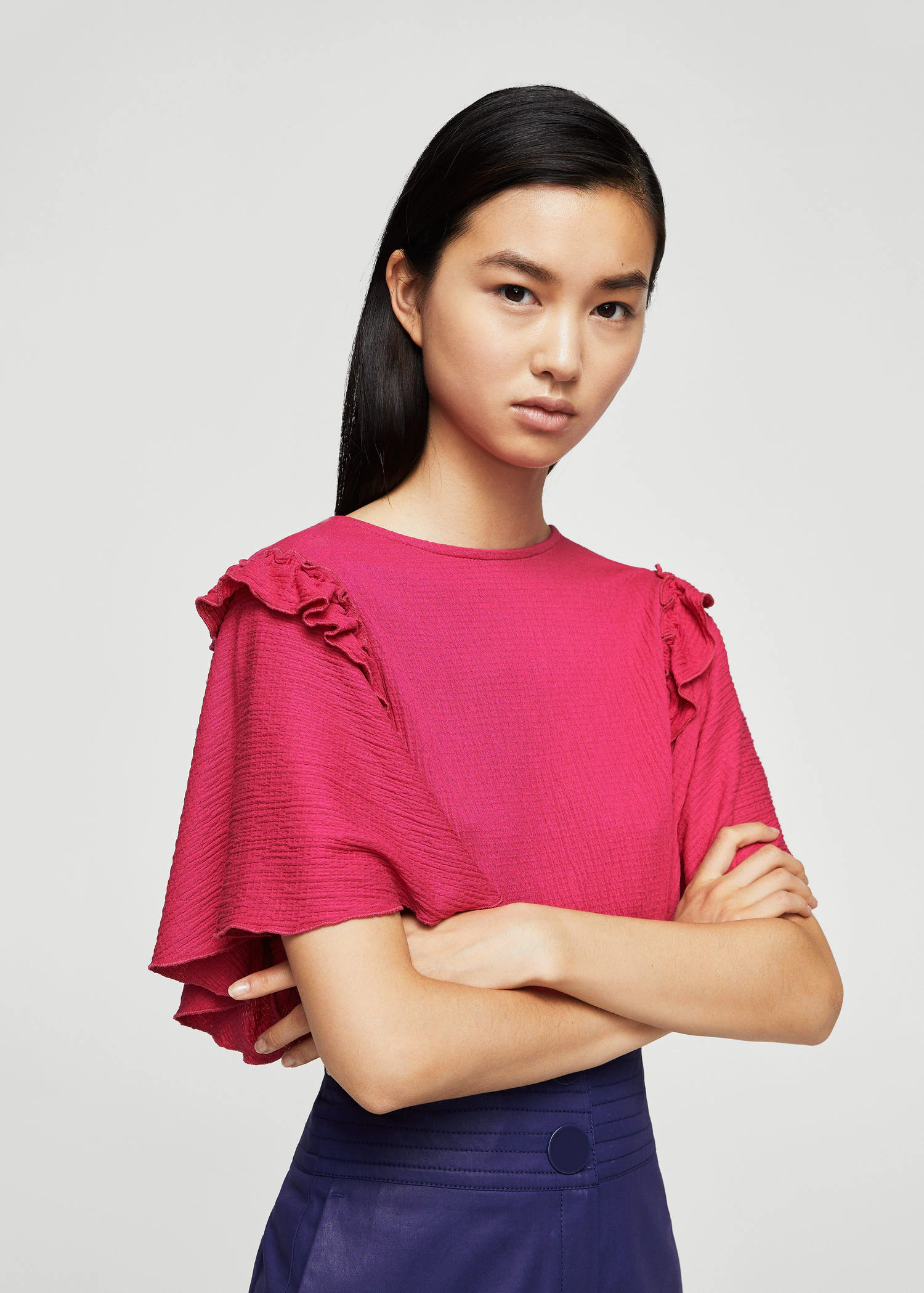 Блузка Mango S Фуксия (2000000827216) - фото 4 Блузка Mango S Фуксия (2000000827216) - фото 4