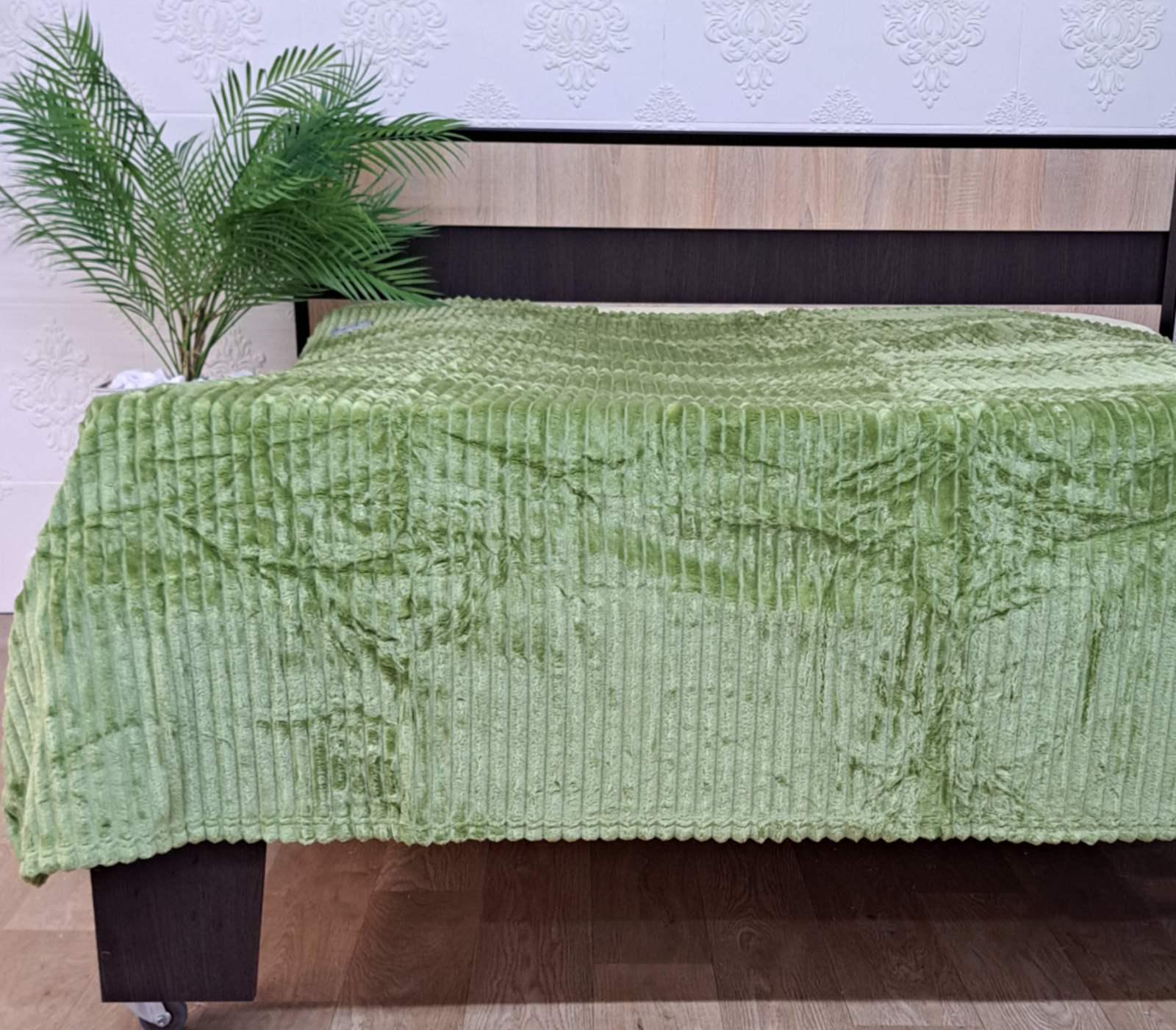 Покрывало велюровое 1100 евро 200х230 см Зеленый (CN20763) - фото 1 Покрывало велюровое 1100 евро 200х230 см Зеленый (CN20763) - фото 1