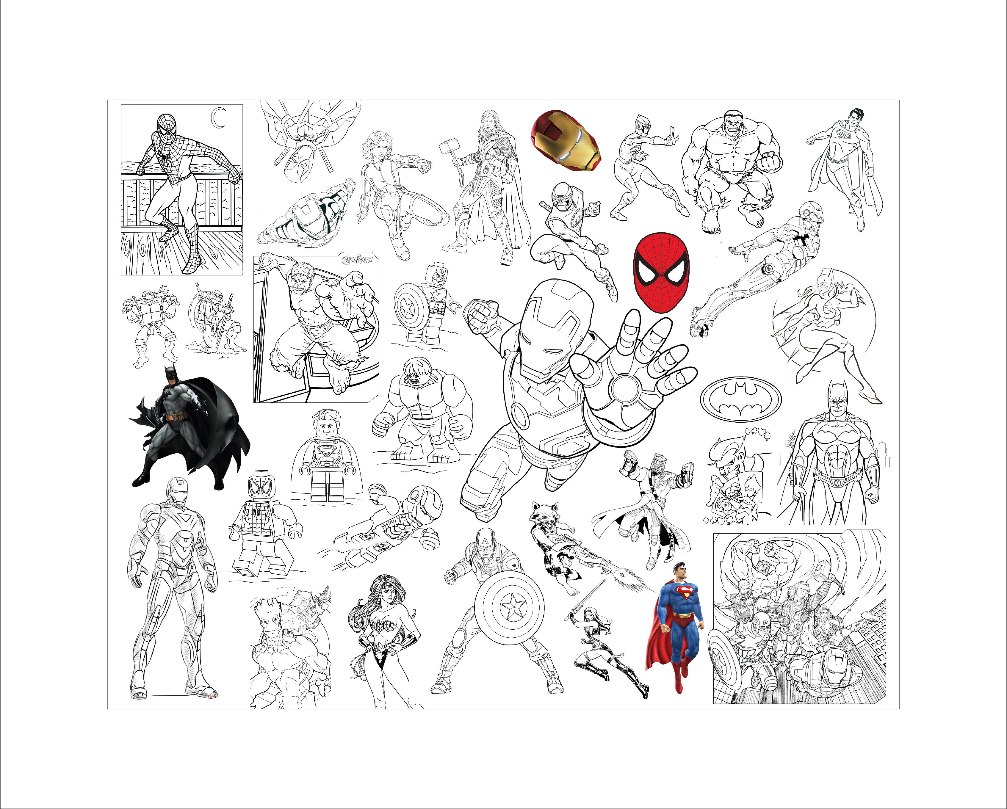 Розмальовка Супер Герої 100х130 см з тубусом
