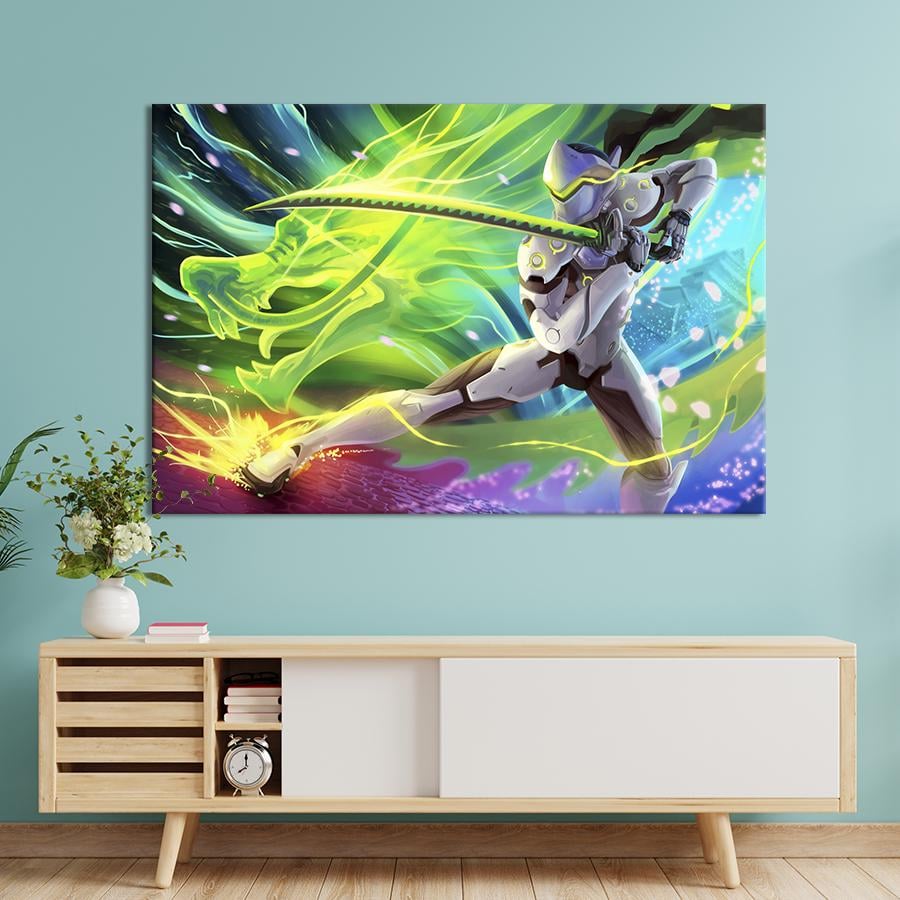 Картина на холсте Герой Overwatch 75x50 см (1479-1)