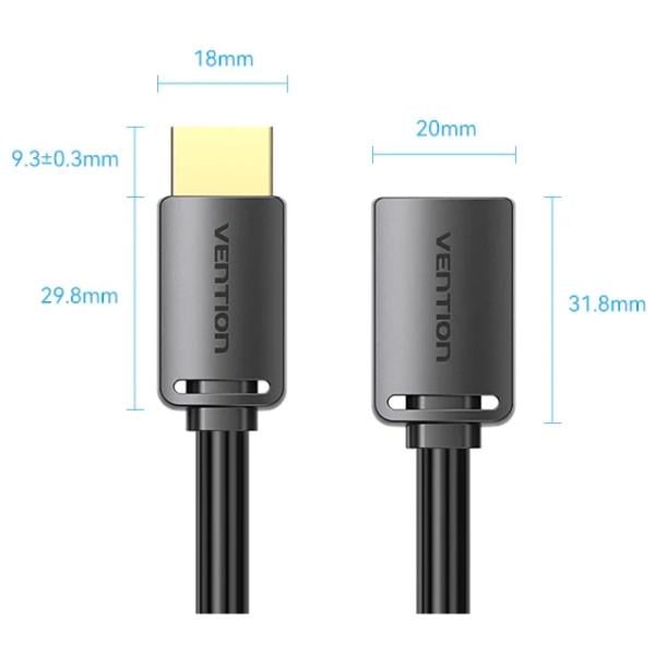 Кабель-подовжувач для передачі даних Vention HDMI MF v2.0 5 м Чорний (604939) - фото 4