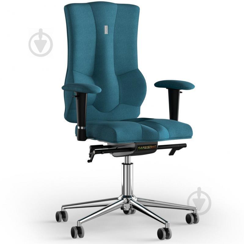 Кресло KULIK SYSTEM ELEGANCE Ткань без подголовника без строчки Джинсовый (10-909-BS-MC-0511)