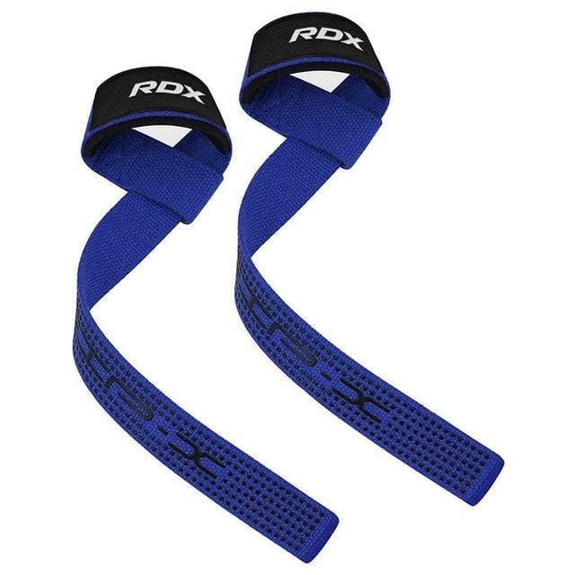 Лямки для тяги RDX S4 Gym Cotton Gel Straps Plus Blue (WAC-S4U+) - фото 3