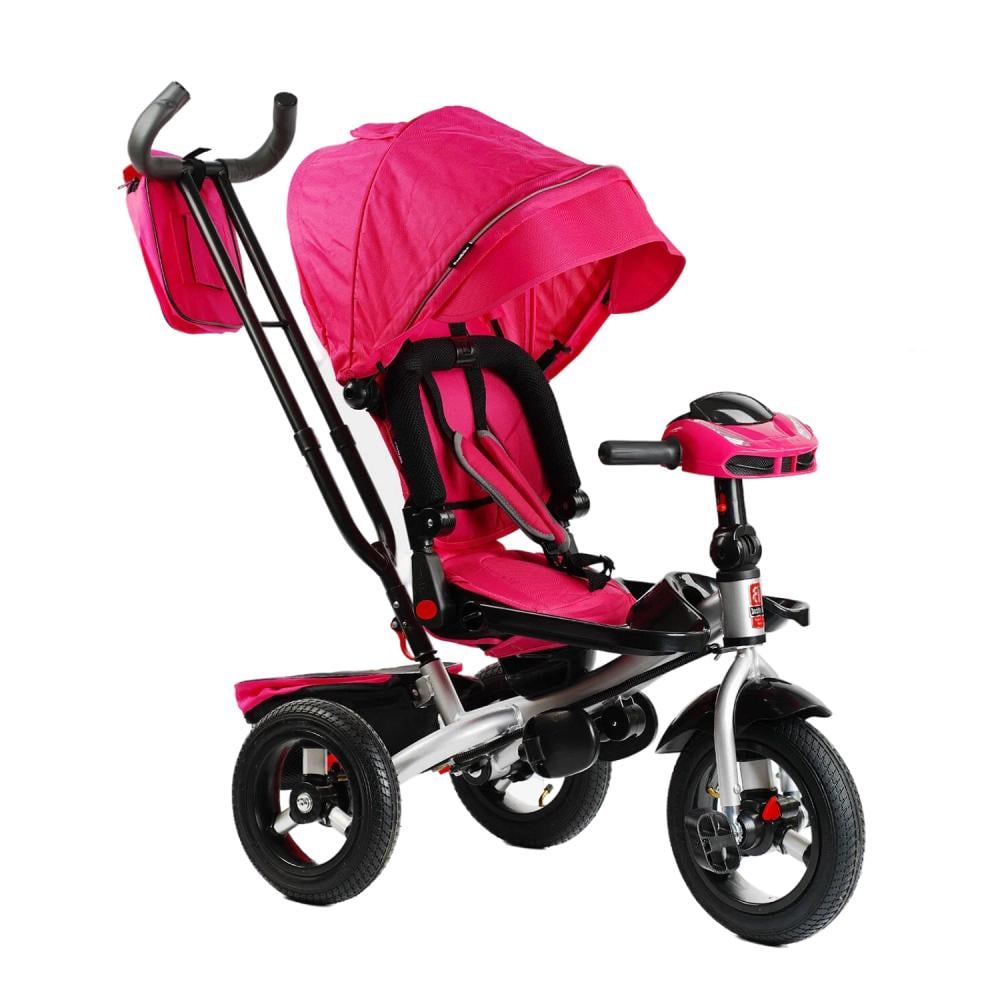 Велосипед 3-х колісний дитячий Best Trike надувні колеса фара з USB пультом Pink (129650)