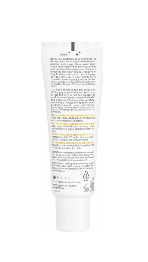 Гель-крем для лица солнцезащитный BIODERMA Photoderm Spot-Age Invisible SPF50+ 40 мл (26485325) - фото 2 Гель-крем для лица солнцезащитный BIODERMA Photoderm Spot-Age Invisible SPF50+ 40 мл (26485325) - фото 2