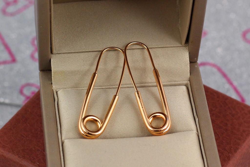 Серьги Xuping Jewelry шпилька 4 см Золотистый