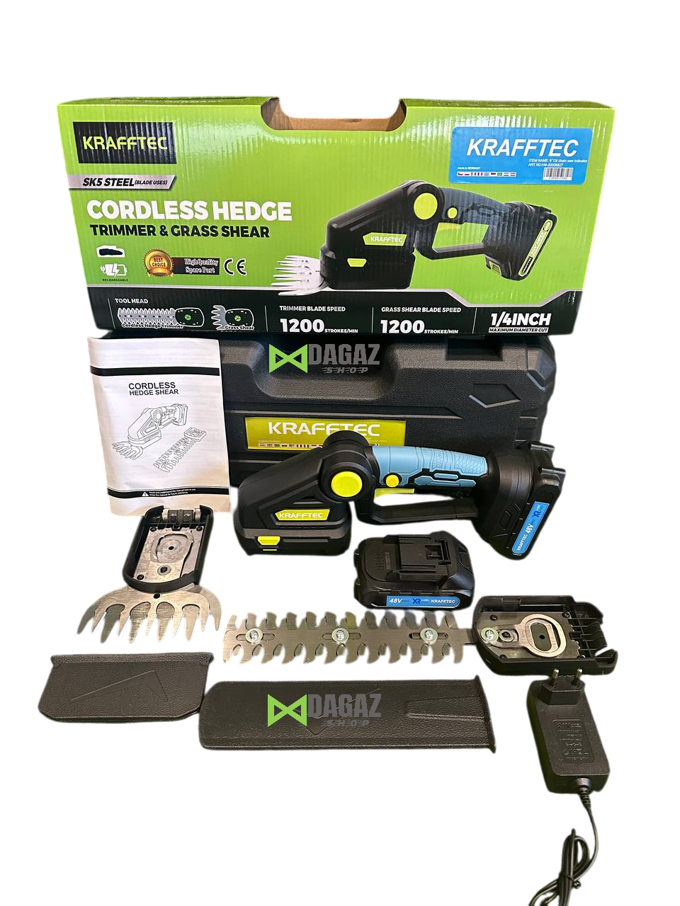 Ножиці-кущоріз акумуляторний Krafftec 48V/6AP (27833855)