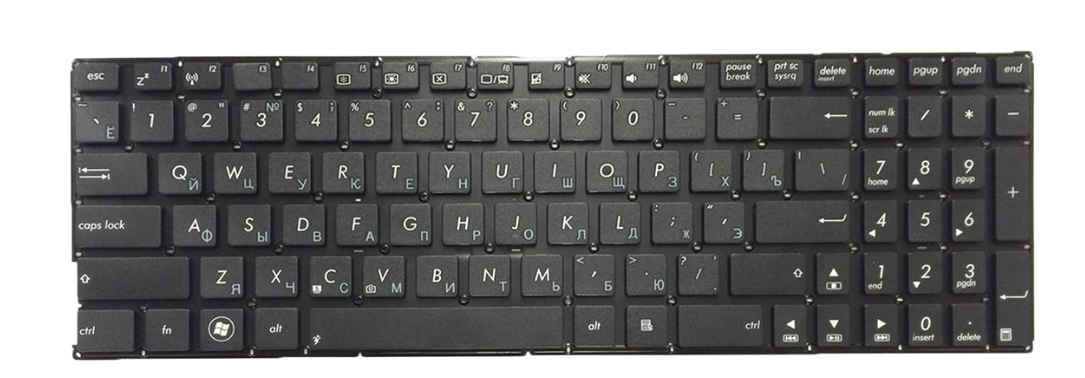 Клавиатура для ноутбука Asus A756 A756UV матовая (0KNB0-610QRU00)