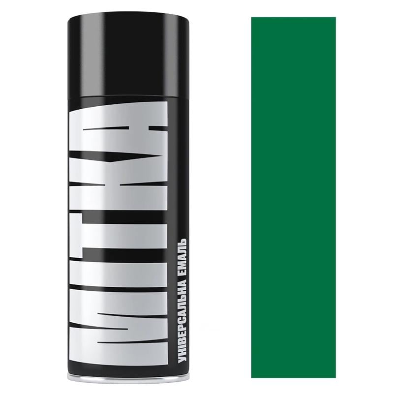 Емаль універсальна MITKA аерозоль 400 мл 6029 Зелена глянцева Емаль універсальна MITKA аерозоль 400 мл 6029 Зелена глянцева