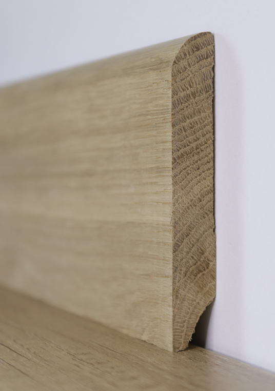 Плинтус деревянный ламинированный Pedross белый гладкий 2500×80×16