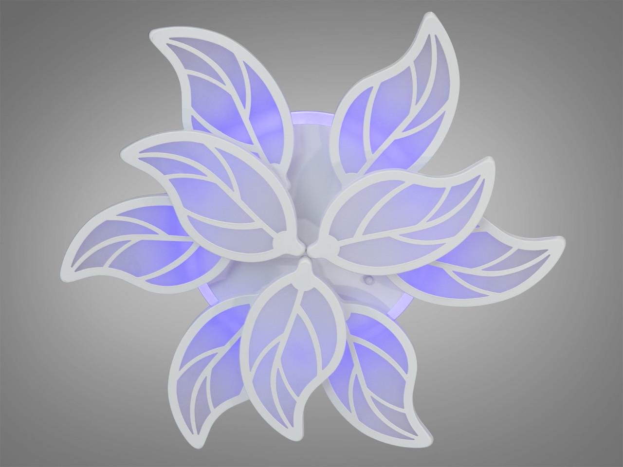 Люстра LED 8028-6+3WH-LSв спальню с пультом 140W на 20м2 Белый