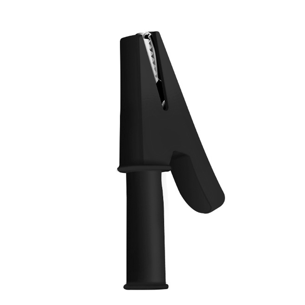 Затискач тестерний крокодил 30А еластичний гумовий кожух 56 мм Чорний (YUT_V7036)