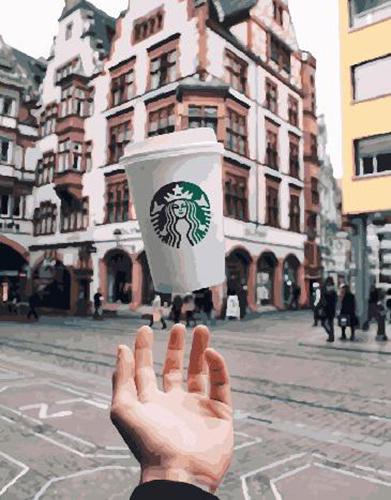 Картина по номерам Brushme Кружка Старбакс 40х50 см (BRM26598) Картина по номерам Brushme Кружка Старбакс 40х50 см (BRM26598)