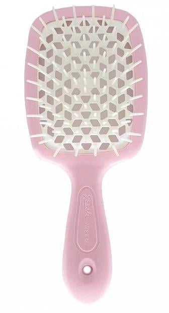 Расческа для волос Janeke Superbrush small Розовый/Белый (10946601)