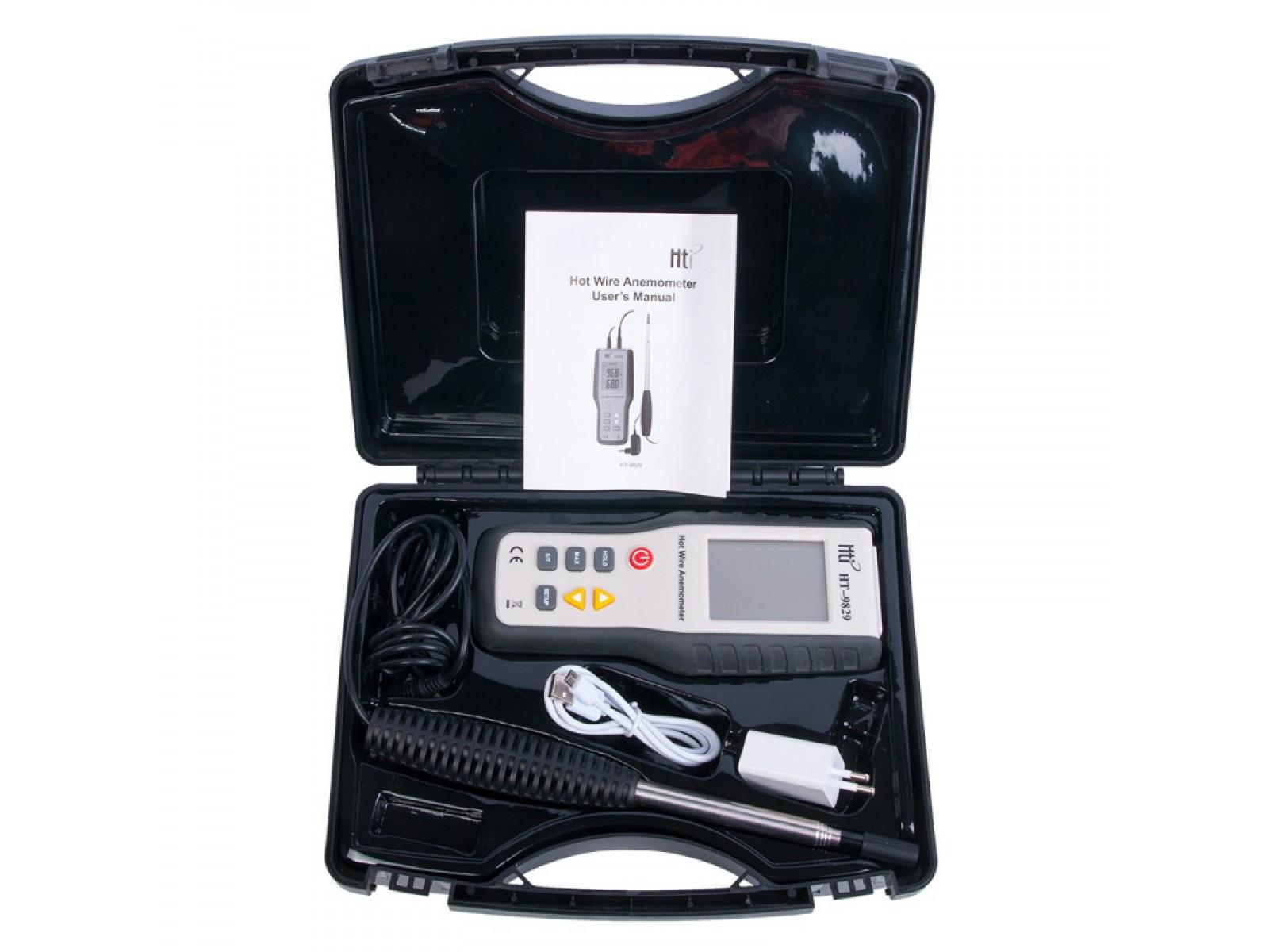 Анемометр Xintest HT-9829 с телескопическим зондом - фото 4