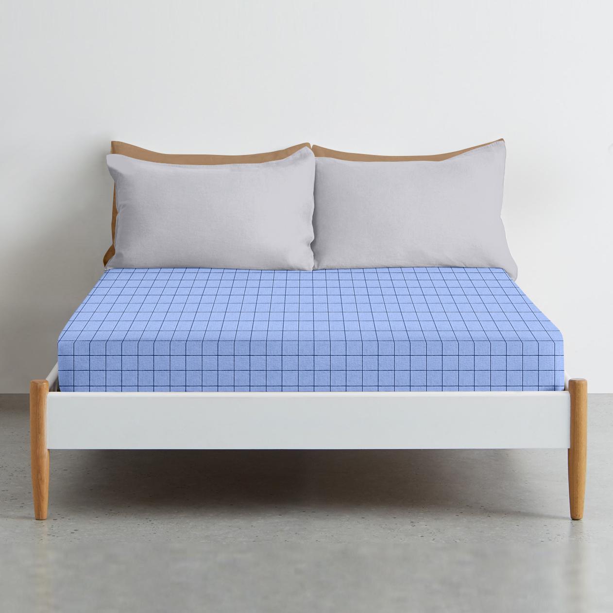 Простирадло Cosas Blue Geometry полуторне 155x240 см (4822052146750) - фото 3 Простирадло Cosas Blue Geometry полуторне 155x240 см (4822052146750) - фото 3