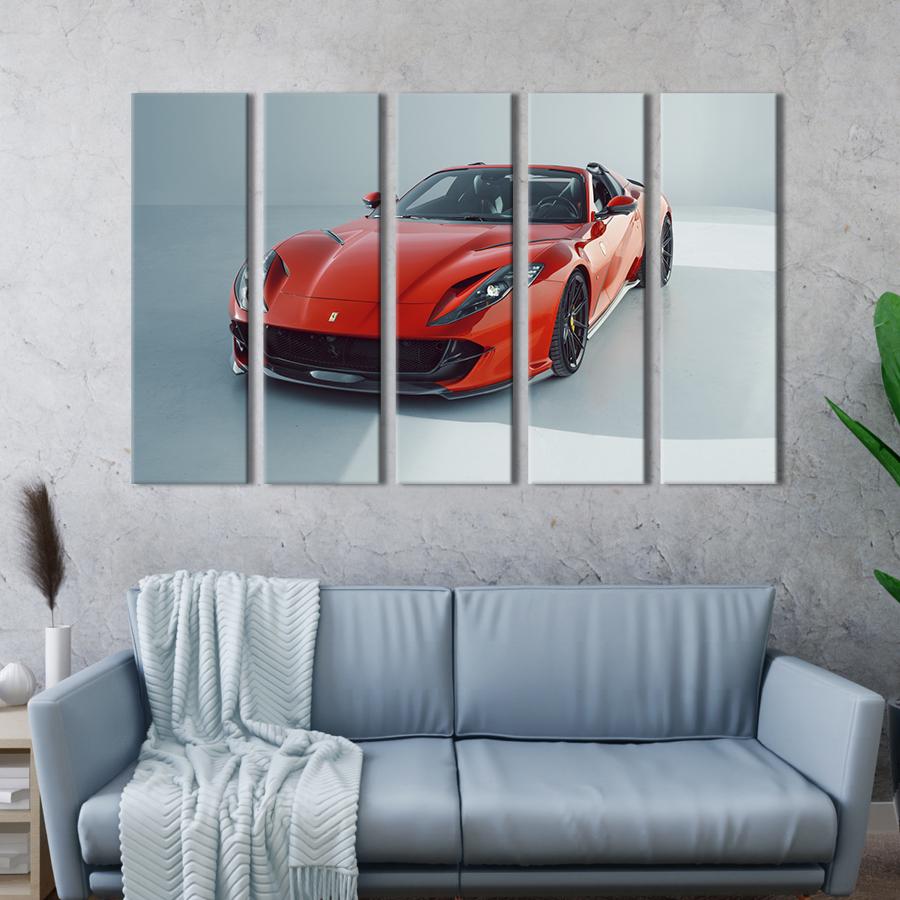 Картина на холсте Кабриолет Ferrari 812 GTS 155x95 см (1374-51)